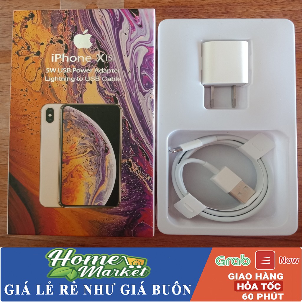 Bộ Củ Cáp Sạc iPhone 5/5s/6/6plus/6s/6s plus/6/7/7plus/8/8plus/x/xs/xs max Hỗ Trợ Sạc Nhanh Full Box