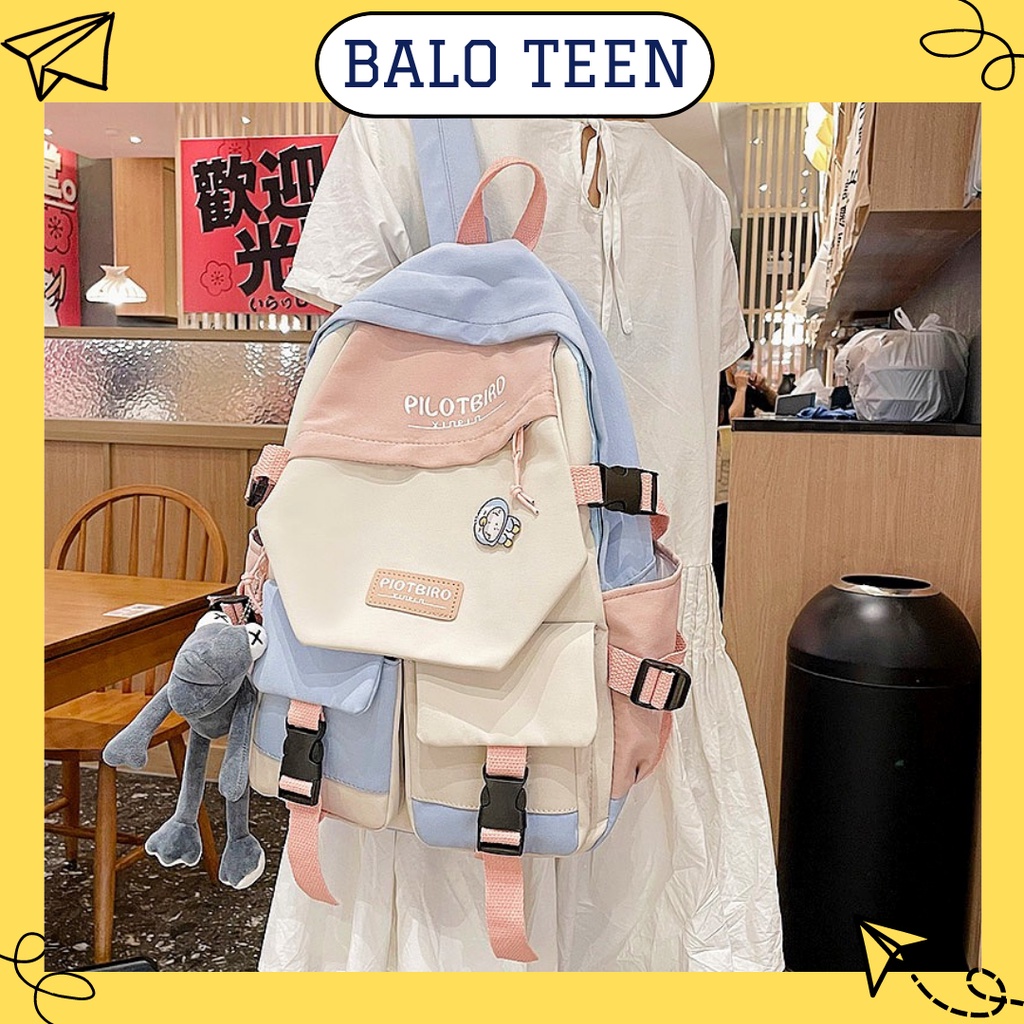 BALO ULZZANG TEEN NỮ NAM THỜI TRANG DÙNG ĐỂ ĐI HỌC, ĐI CHƠI - TÚI CẶP XÁCH THỜI TRANG PHỐI MÀU