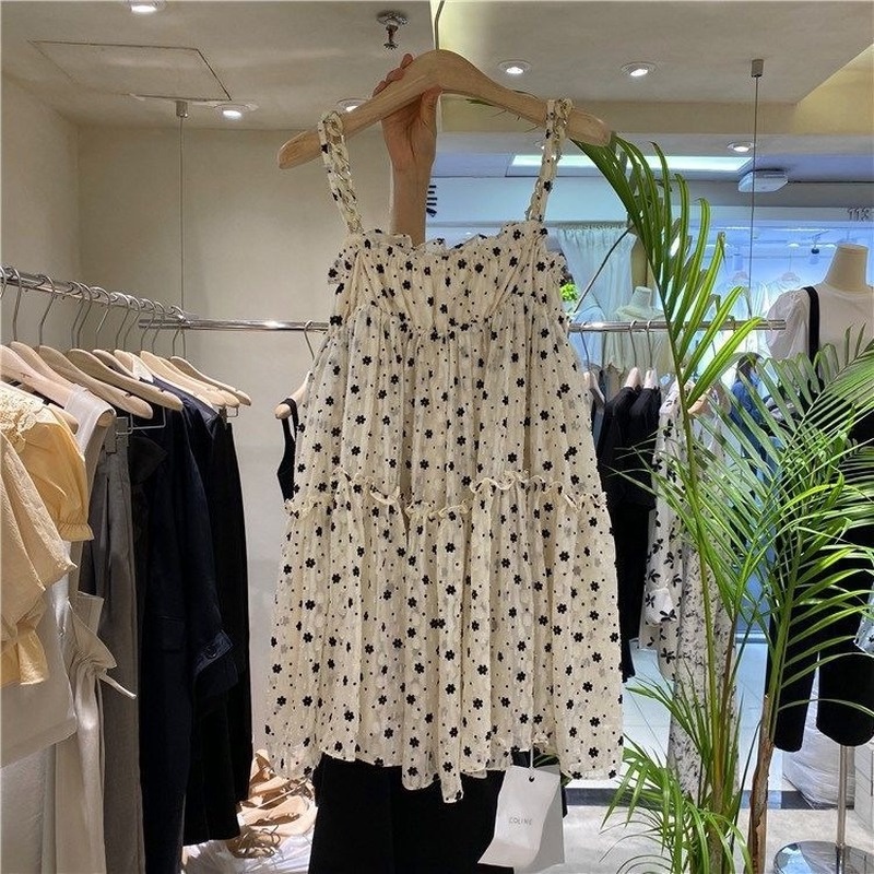 Đầm Dáng Chữ A Hai Dây Phong Cách Phương Tây Thời Trang Mùa Hè Giảm Giá Dành Cho Nữ