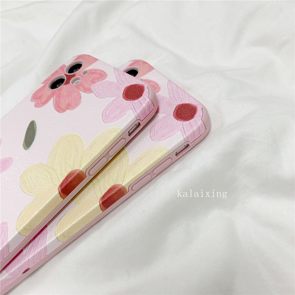 Rainbow Flower Ốp lưng iPhone 12 Pro Max Straight Square Case iPhone X XR Xs Max Soft Cover