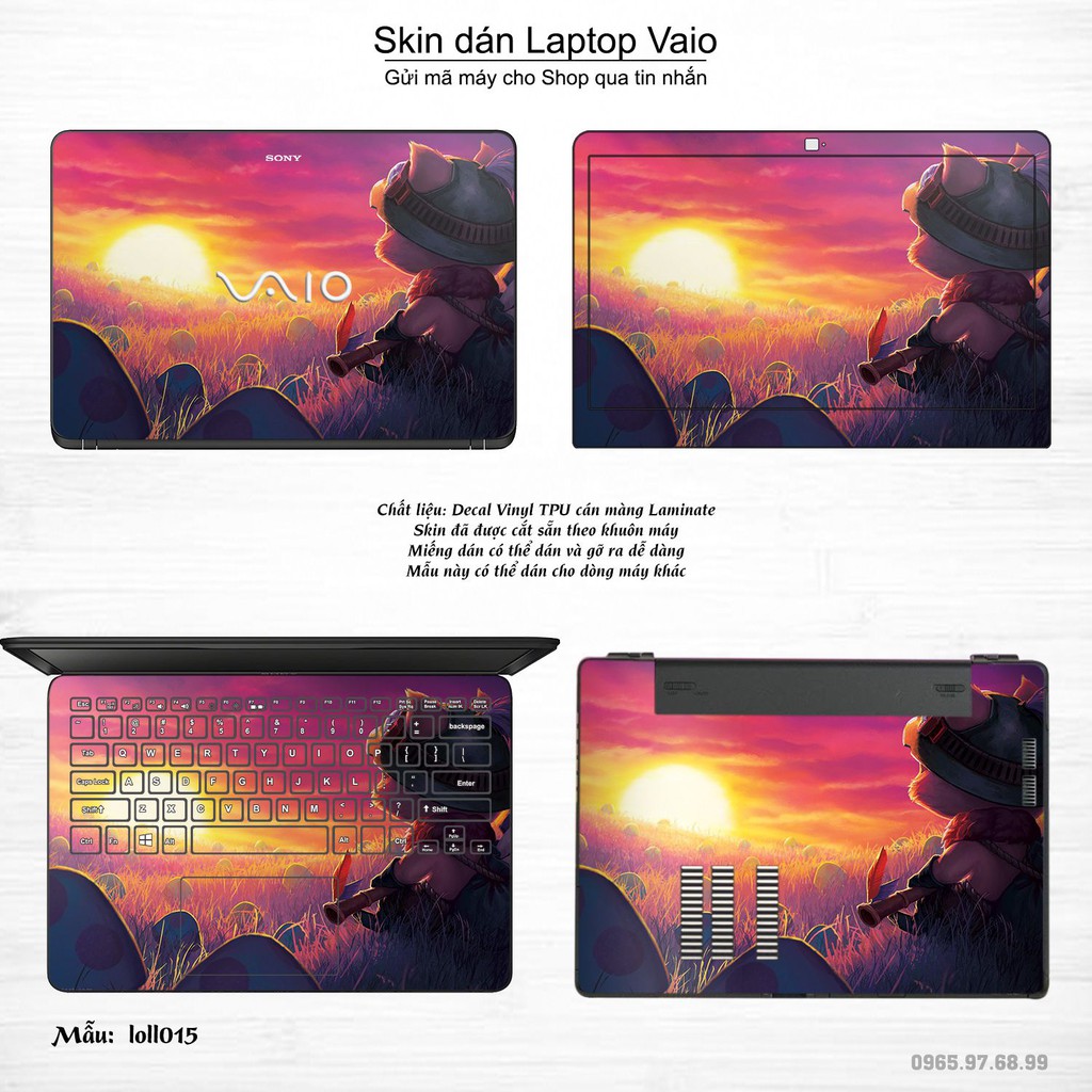 Skin dán Laptop Sony Vaio in hình Liên Minh Huyền Thoại _nhiều mẫu 2 (inbox mã máy cho Shop)