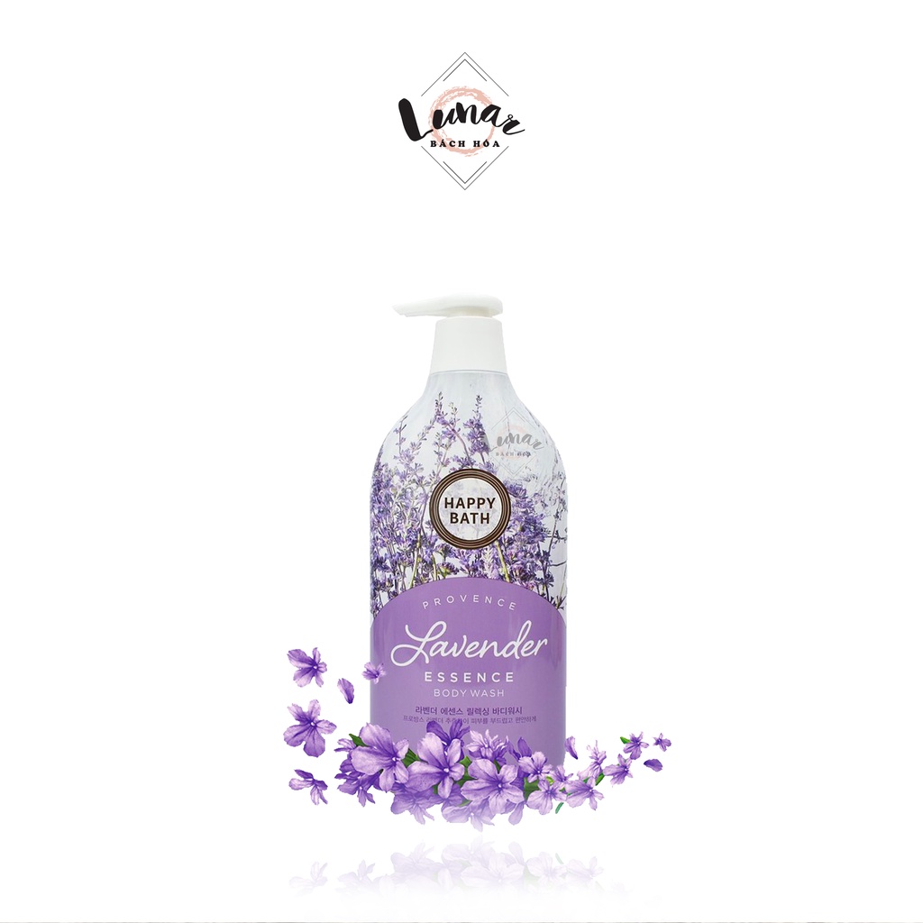 Sữa Tắm Nước Hoa Happy Bath Oải Hương Sáng Mịn Da Lavender Body Wash 900gr