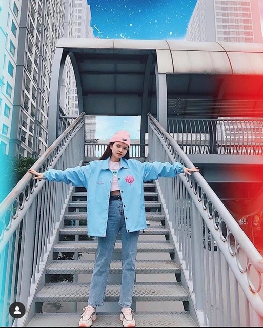 Áo khoác dù 2 lớp Highh Club Exorcism hồng đen xanh unisex | BigBuy360 - bigbuy360.vn