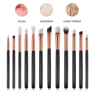 [Hàng mới về] Set 12 cọ đánh phấn mắt sử dụng tiện lợi
