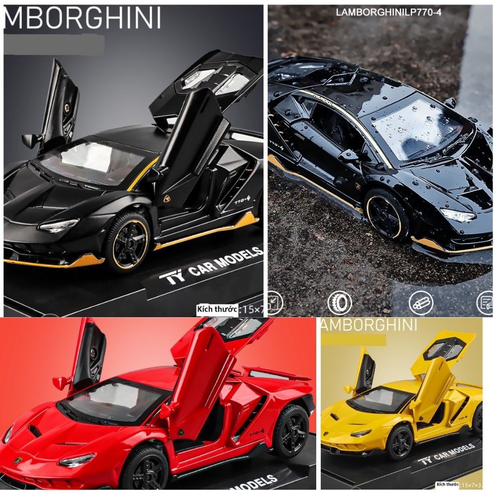 Ô tô Mô Hình Lamborghini Thunder LP770 - 4 Tỉ lệ 1:32. Mô hình xe hơi thể thao,mô hình siêu xe Lambo