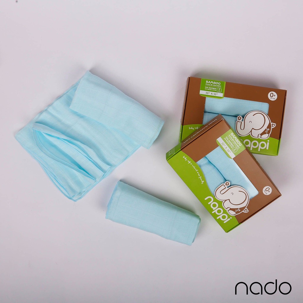 Khăn sợi tre đa chức năng Nappi 77cm*77cm 2c/hộp