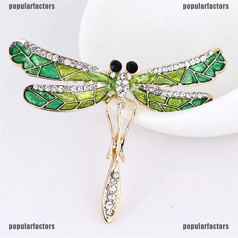 Ghim Cài Áo Hình Chuồn Chuồn Đính Đá Pha Lê Sang Trọng