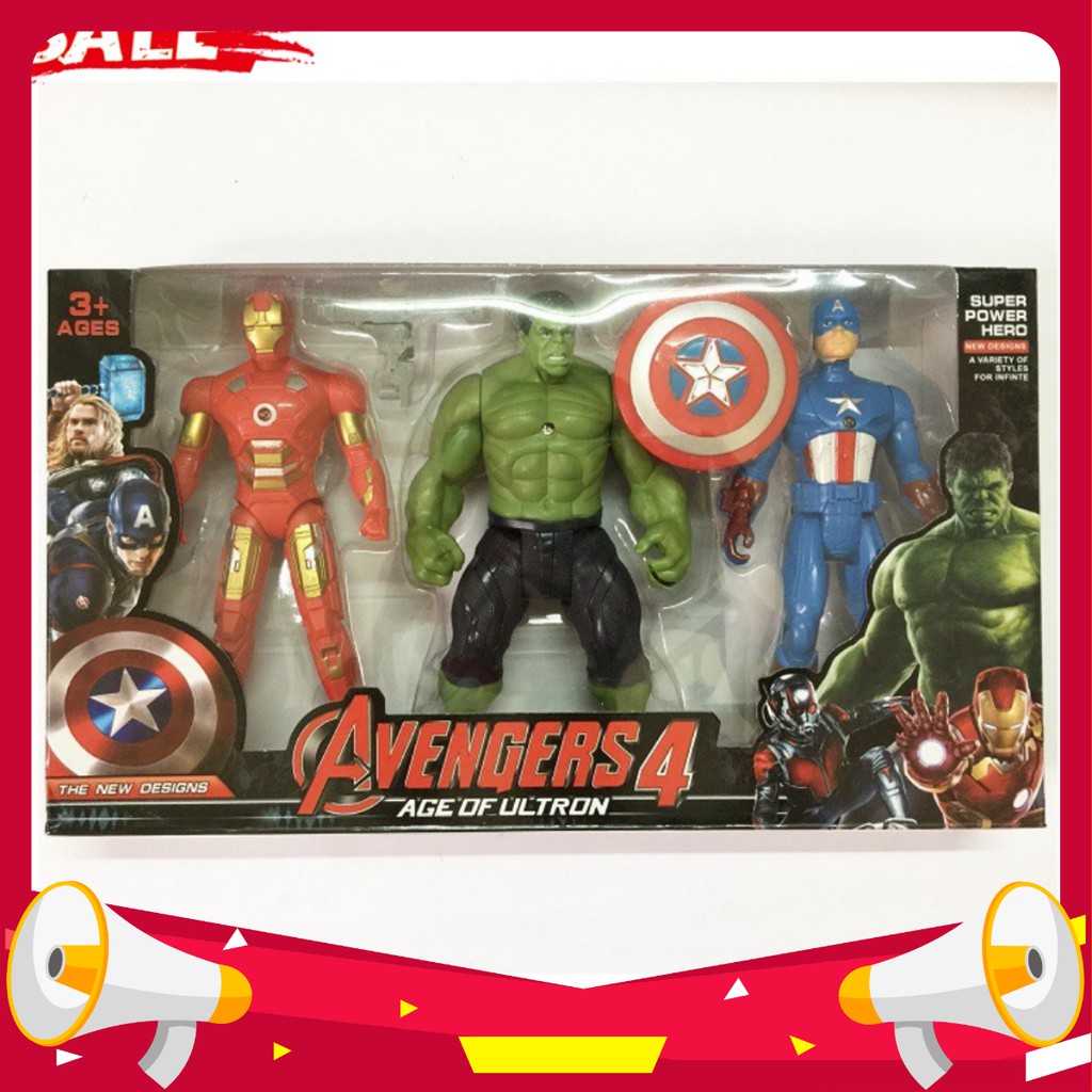 ĐỒ CHƠI TRẺ EM - BỘ 3 SIÊU ANH HÙNG AVENGERS - kingtoys99