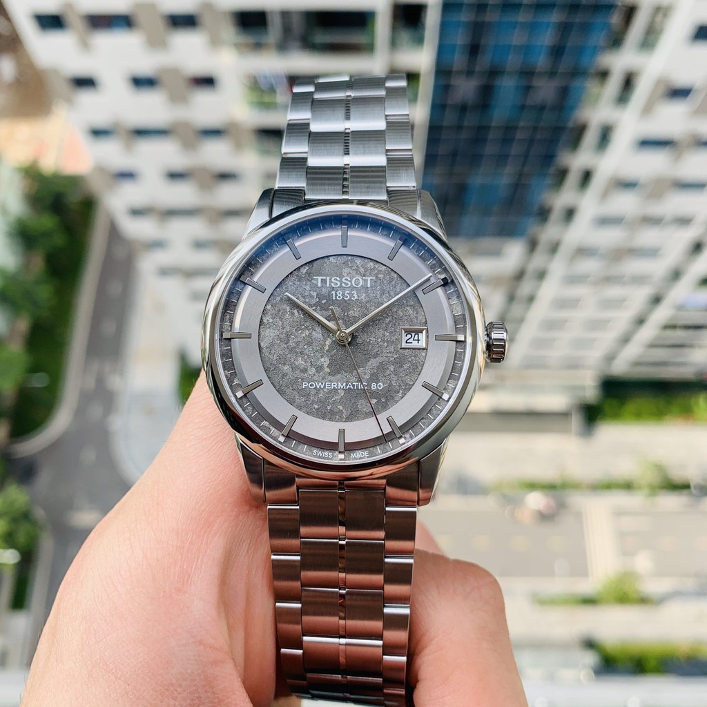 Đồng hồ Nam Tissot 1853 Cơ tự động Luxury Powermatic 80 , dây thép không gỉ, kính shapphire T086.407.11.061.10