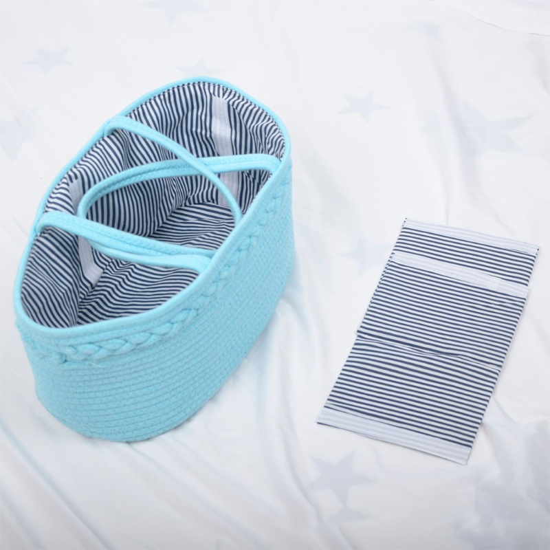 Giỏ Đựng Tã Lót Bằng Dây Cotton Bện Tiện Dụng