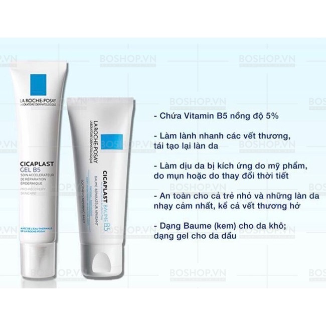 [Mã SKAMPUSH9 giảm 10% đơn 200K] La Roche Posay B5 - Kem Dưỡng B5 La Roche Posay phục Hồi Da dạng GEL / BAUME