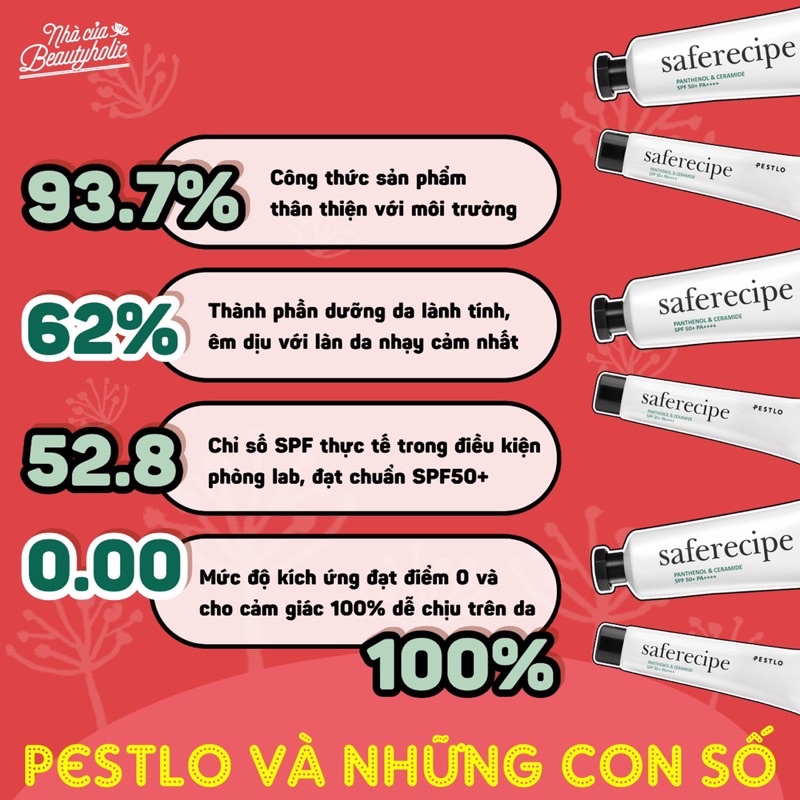  [Mẫu mới] Kem chống nắng Pestlo SafeRecipe Sun Essence