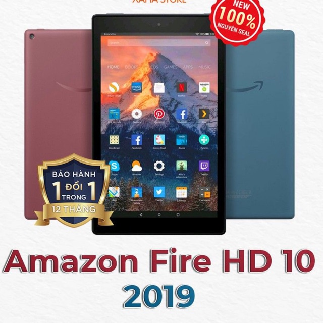 [Mã 151ELSALE1 giảm 5% đơn 3TR] Máy tính bảng Kindle Fire HD 10 (2019) Gen 9 - dung lượng 32GB/64GB