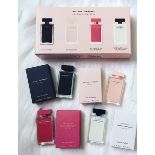 Set Bộ Nước Hoa Narciso Rodriguez mini 4 chai/ 7,5ml chai