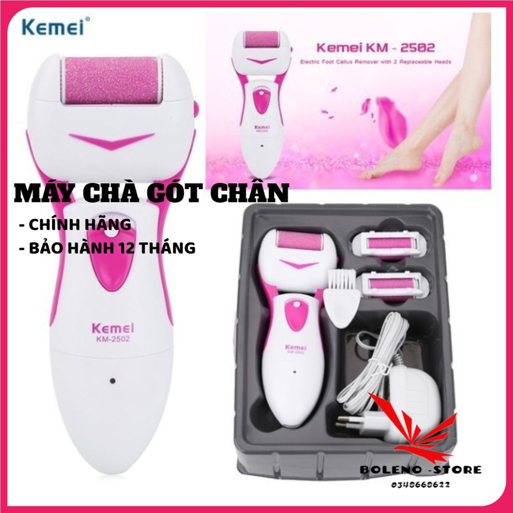 [CHÍNH HÃNG] Máy chà gót chân kemei km-2502 dụng cụ nail mài tẩy tế bào chết cắm điện chuyên dụng