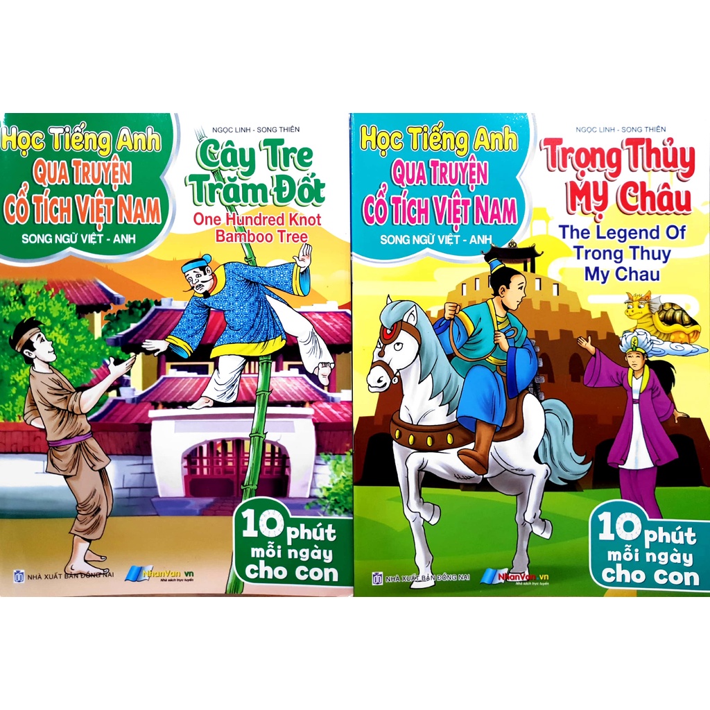 Sách - Combo 12 quyển Học Tiếng Anh Qua Truyện Cổ Tích Việt Nam (Song Ngữ Việt - Anh)
