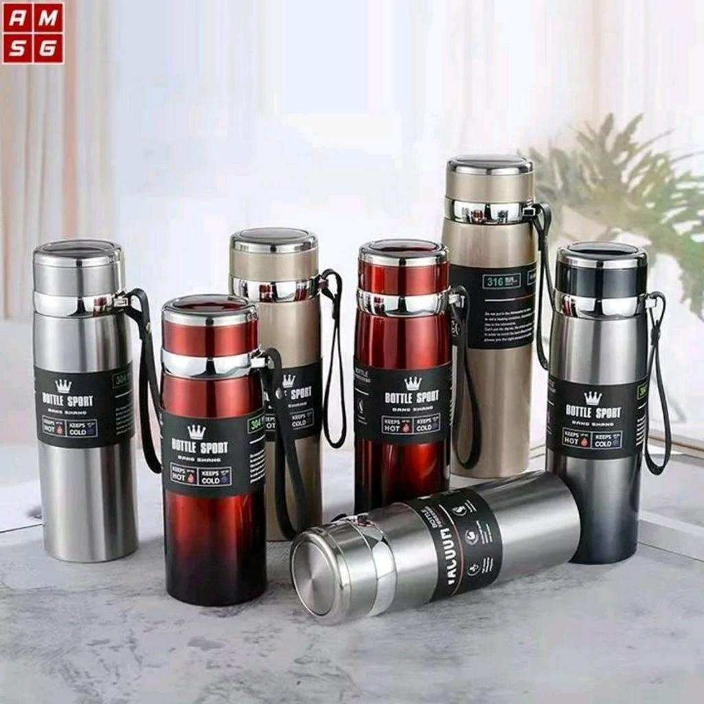 Bình Giữ Nhiệt Inox Bottle Sport Dung Tích 1000ML Kiểu Dáng Siêu Đẹp, Bình đựng nước giữ nhiệt cao cấp có nắp lọc trà