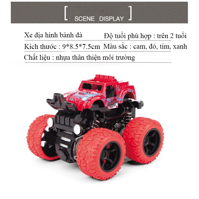 Xe ô tô đồ chơi chạy đà cho bé, Xe ô tô địa hình nhiều màu sắc, bền bì, nhựa ABS an toàn
