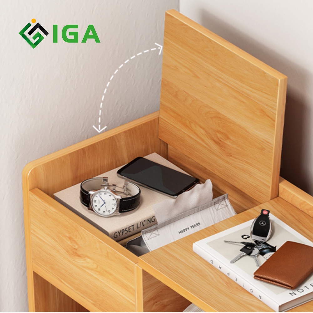 Tủ kệ giày thông minh gỗ mdf phủ melamin phong cách Nordic thương hiệu IGA - Gp159