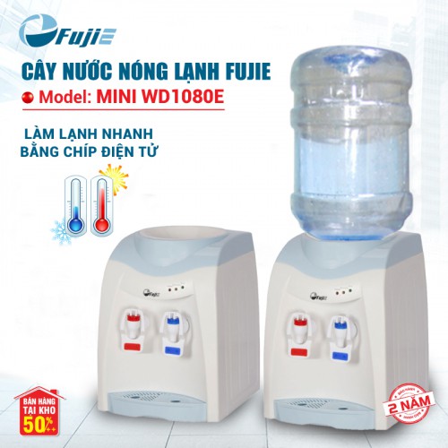 Cây nước nóng lạnh mini FujiE WD1080E, bình lọc tủ máy lọc nước nóng lạnh uống an toàn công nghệ Nhật Bản
