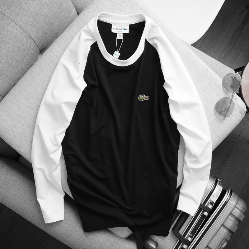 Áo thun tay dài nam nữ  la co ste raglan from unisex