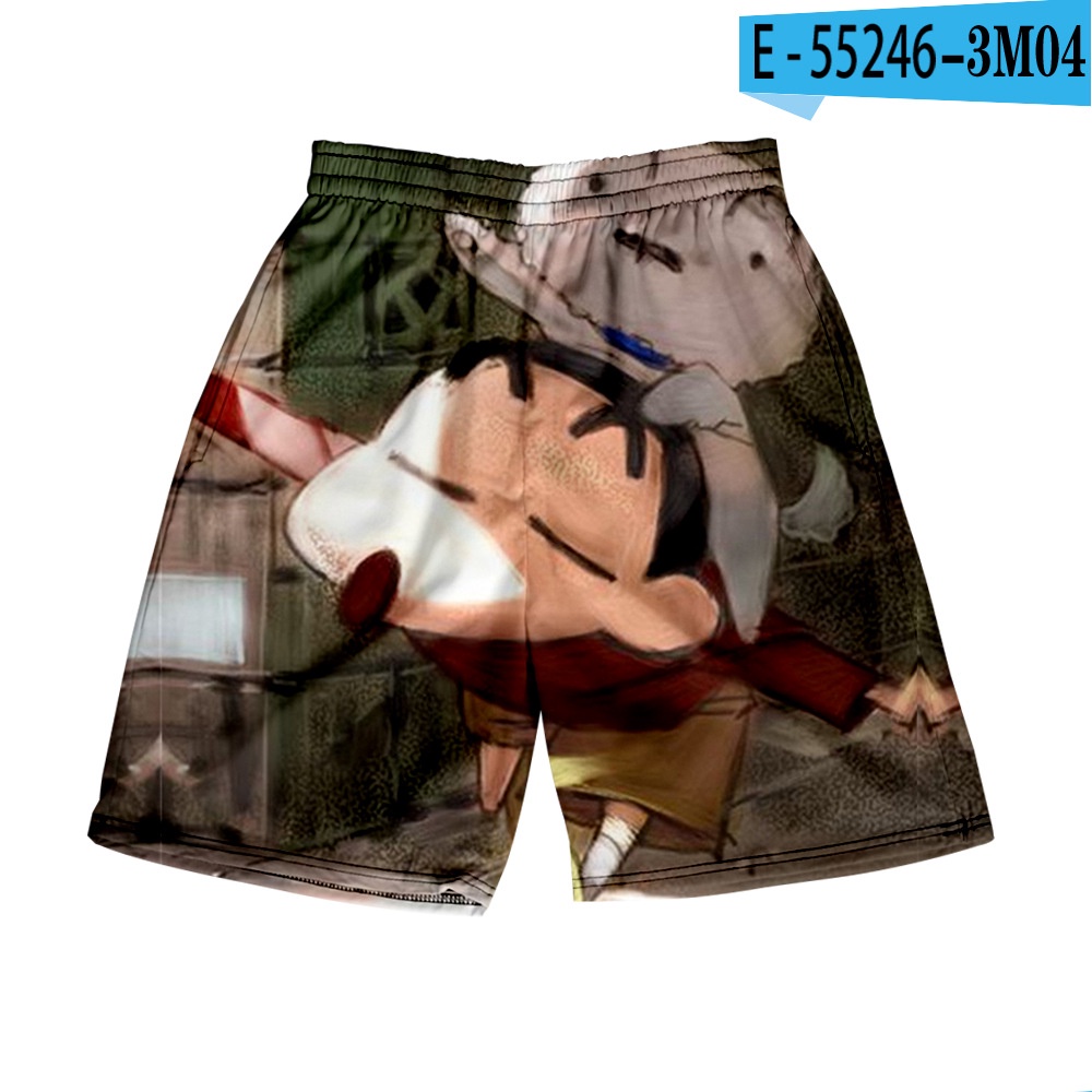 Quần Short Nam In Hình Cậu Bé Bút Chì Shin-Chan Phong Cách Mới