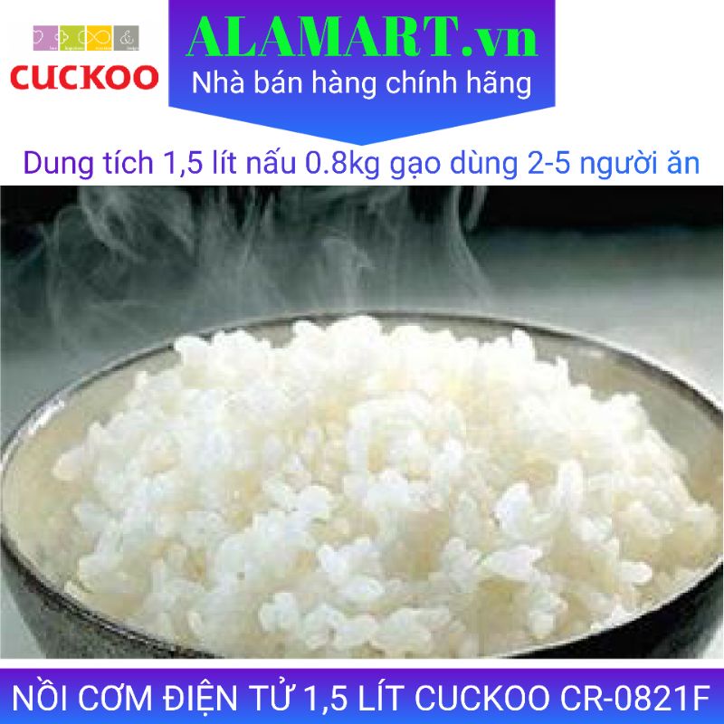 NỒI CƠM ĐIỆN TỬ 1,5 LÍT CUCKOO CR-0821FI