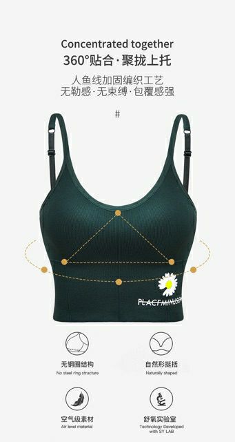 Áo Bra Tập Gym Phối Họa Tiết Hoa Cúc mã 658
