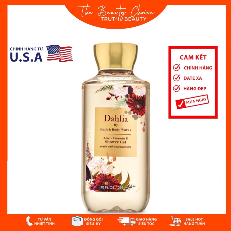 Gel tắm Bath & Body Works - DAHLIA (295mL)