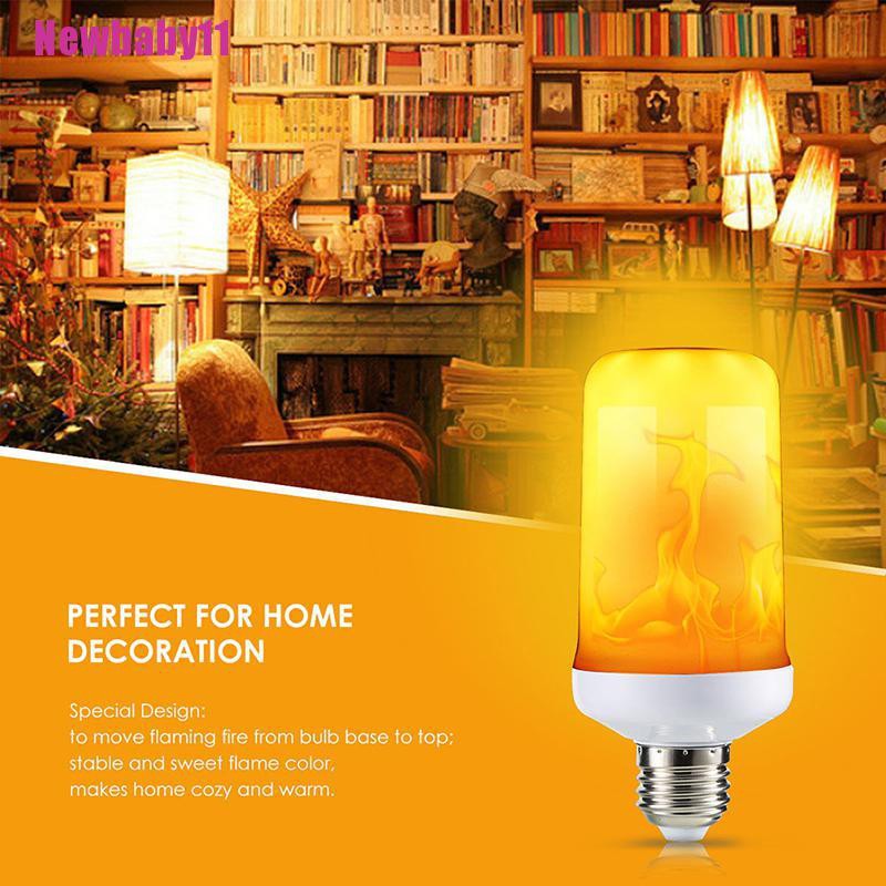 Bóng đèn led E27 5W tạo hiệu ứng ngọn lửa tự nhiên 4 chế độ trang trí đẹp mắt