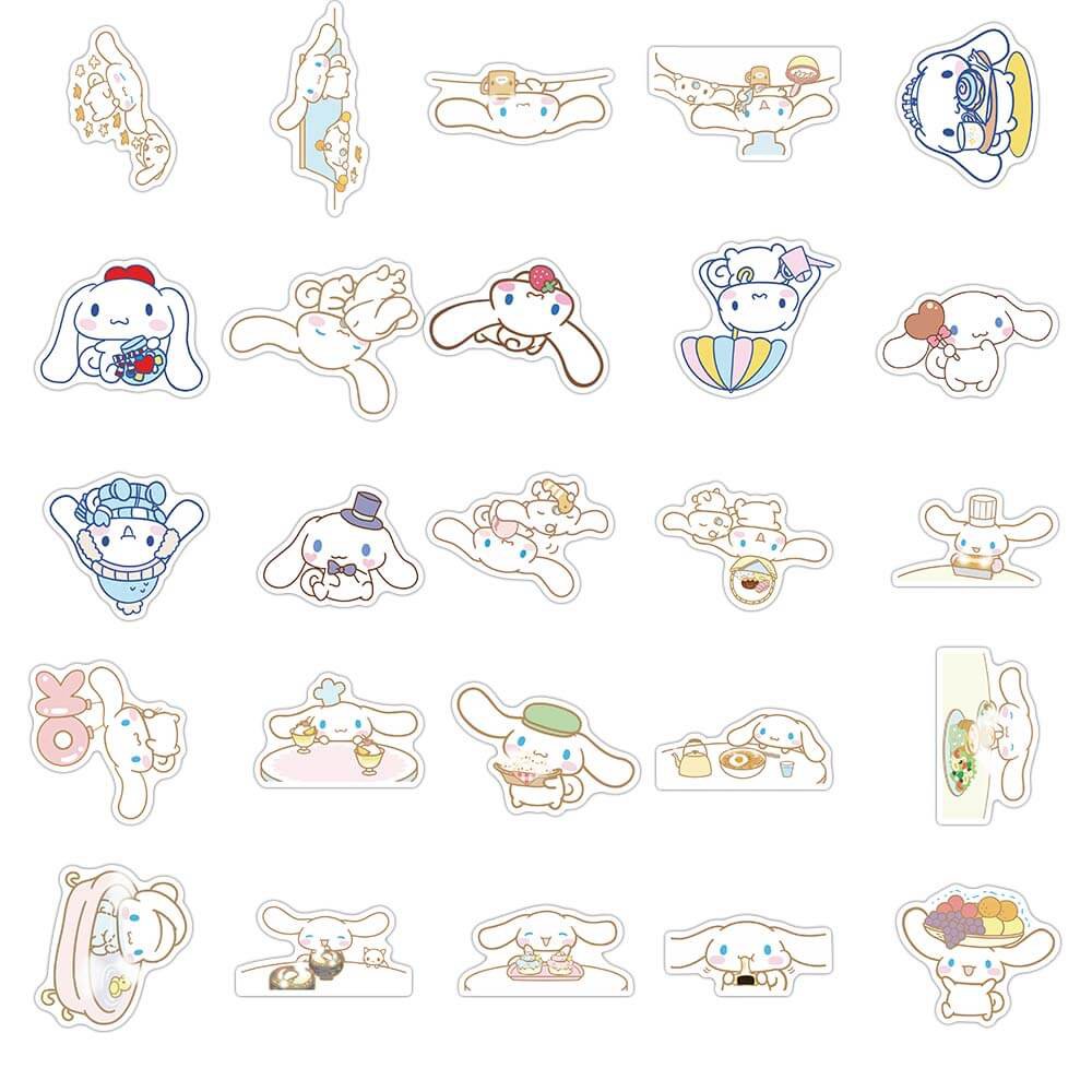 Set 50 miếng dán trang trí thiết kế hoạt hình đáng yêu chống thấm nước