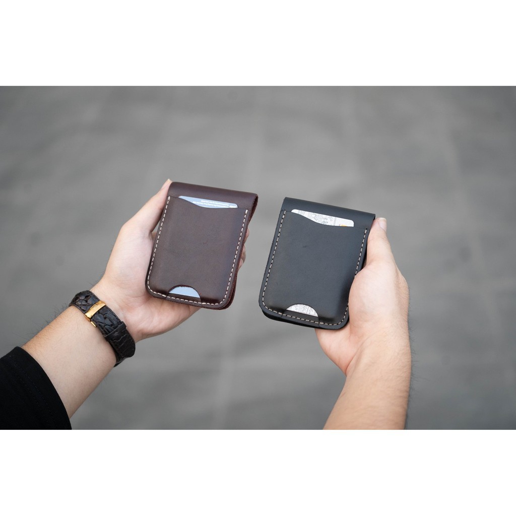Bóp Nam Mini - Bóp Sen 3 Plus Da Bò Thật BB00E - BH 12 Tháng