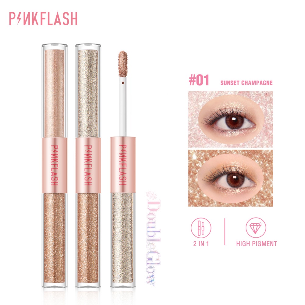 Phấn Mắt Dạng Lỏng 2 Trong 1 Sắc Tố Cao Không Thấm Nước PINKFLASH