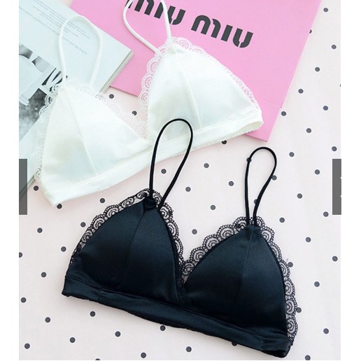 SIÊU ĐẸP - ÁO BRA SATIN VIỀN REN CHẤT ĐẸP - BRA SATIN VIỀN REN