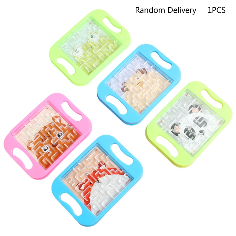 Đồ Chơi Mê Cung 3D Kiểu Hoạt Hình Vui Nhộn Kèm Hạt Kim Loại Dành Cho Trẻ Em