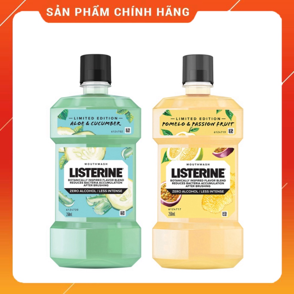 Nước Súc Miệng Vị Trái Cây Tự Nhiên Listerine 250ml/Chai (Phiên Bản Giới Hạn)