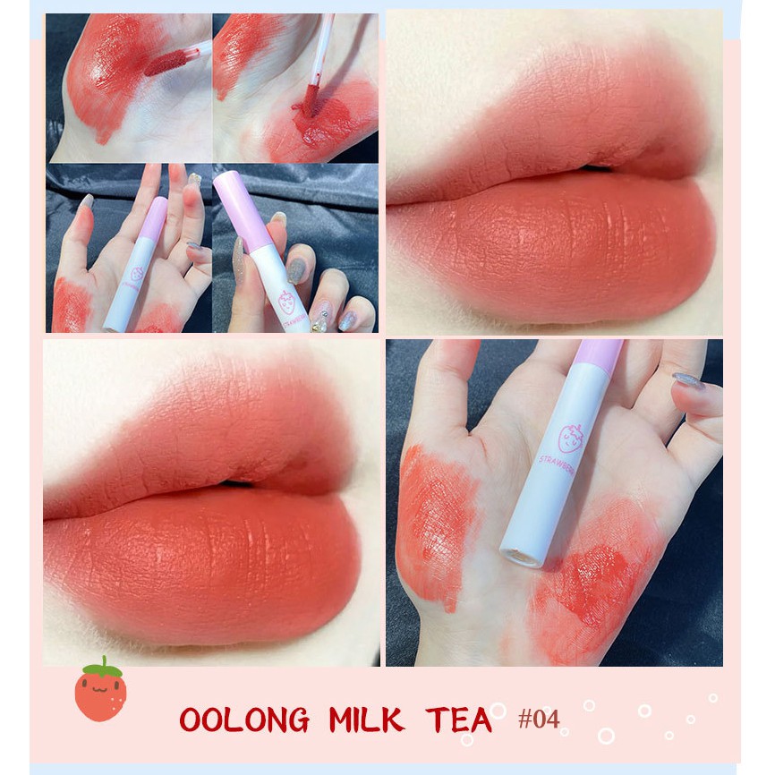 Set 05 cây son kem lì KTE 💕𝑭𝒓𝒆𝒆𝒔𝒉𝒊𝒑💕 son dưỡng môi nội địa trung quốc Air Velvet Lip Glaze màu hoa quả. | BigBuy360 - bigbuy360.vn