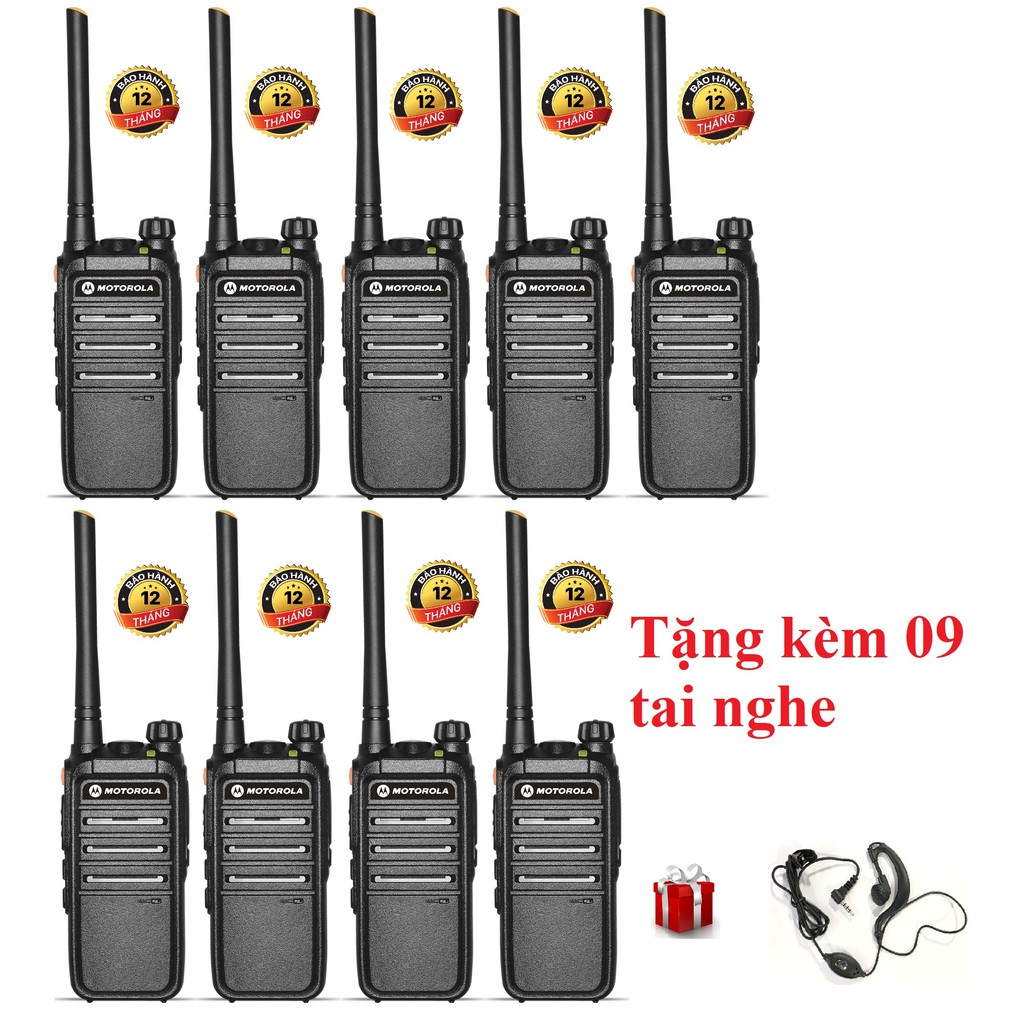 Bộ 9 Bộ Đàm Chất Lượng Cao Motorola CP102 (Siêu bền, âm thanh trong trẻo, Cự ly liên lạc xa)