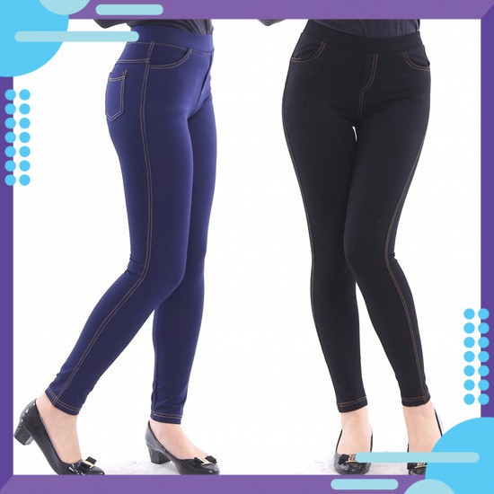 Quần Legging Giả Jean Loại Đẹp Dày Dặn Không Bai Xù