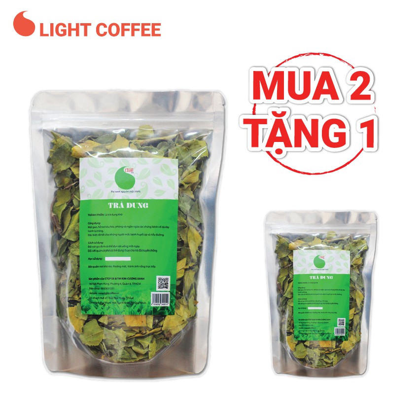 Trà dung (chè dung) gói 100g phơi khô - Lá trà phơi khô - Light Tea - Trà nội địa giá rẻ