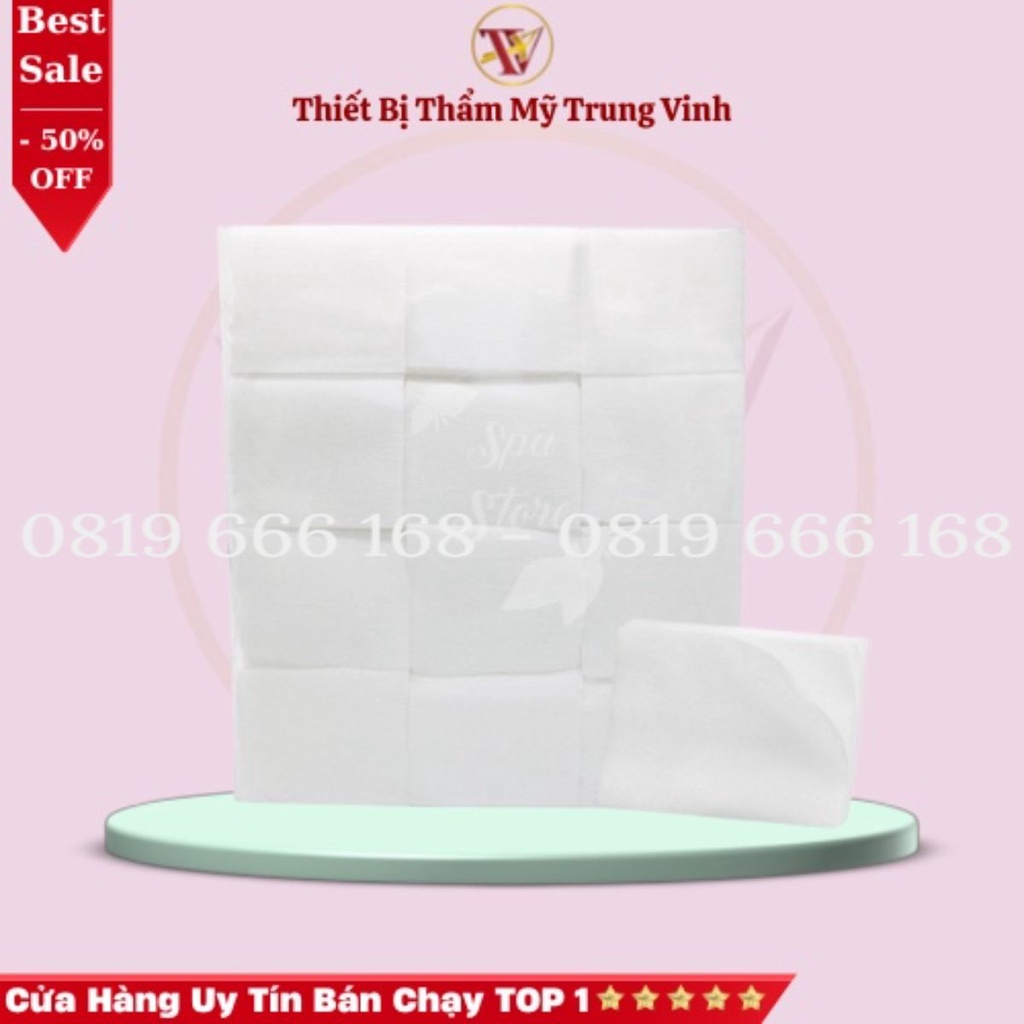 Bông Tẩy Trang Hình Chữ Nhật Siêu Gòn Mềm Mịn An Toàn Chuyên Dành Cho Spa Sợi Bông Cao Cấp Chính Hãng