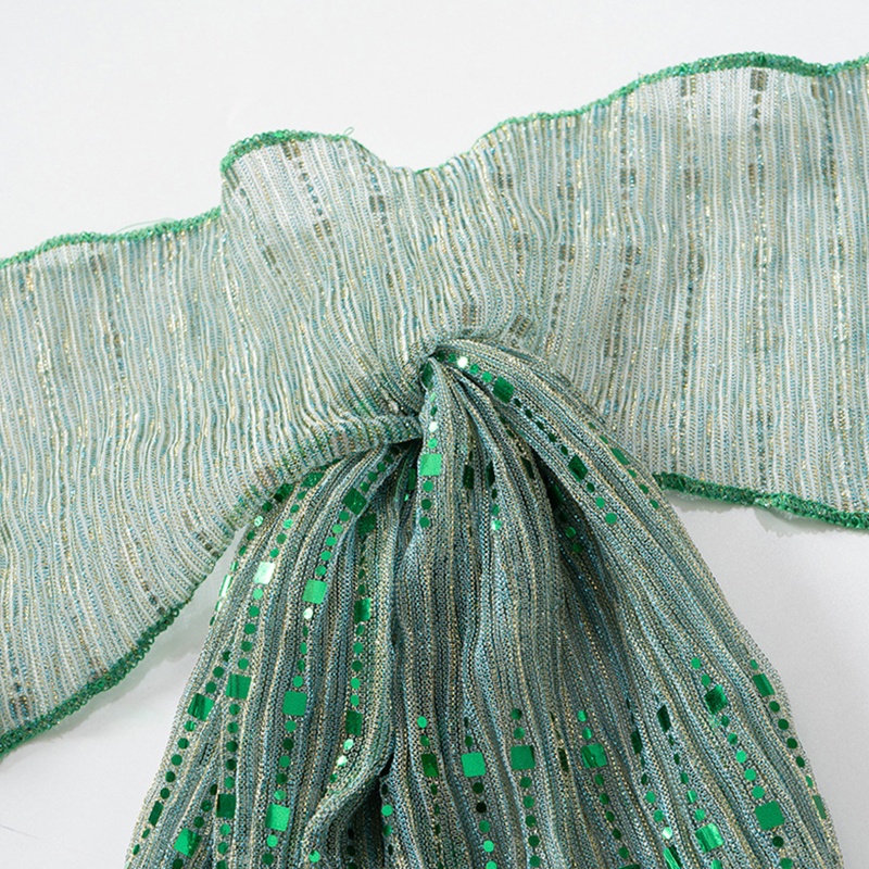 Áo Lưới Croptop Tay Dài Xuyên Thấu Đính Kim Sa Lấp Lánh Quyến Rũ Cho Nữ