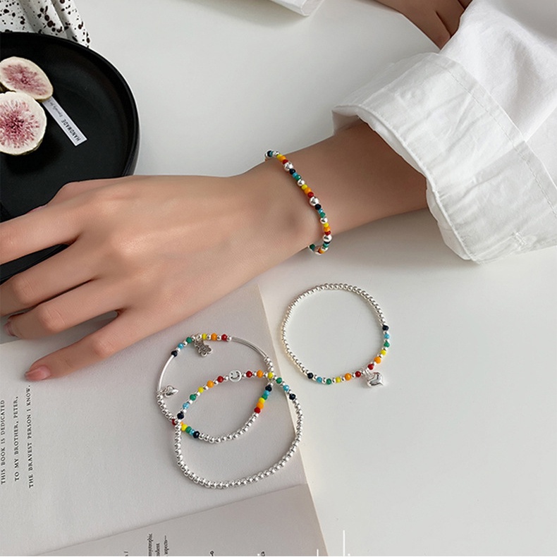 Vòng tay hợp kim xỏ hạt nhiều phong cách thời trang cho nữ