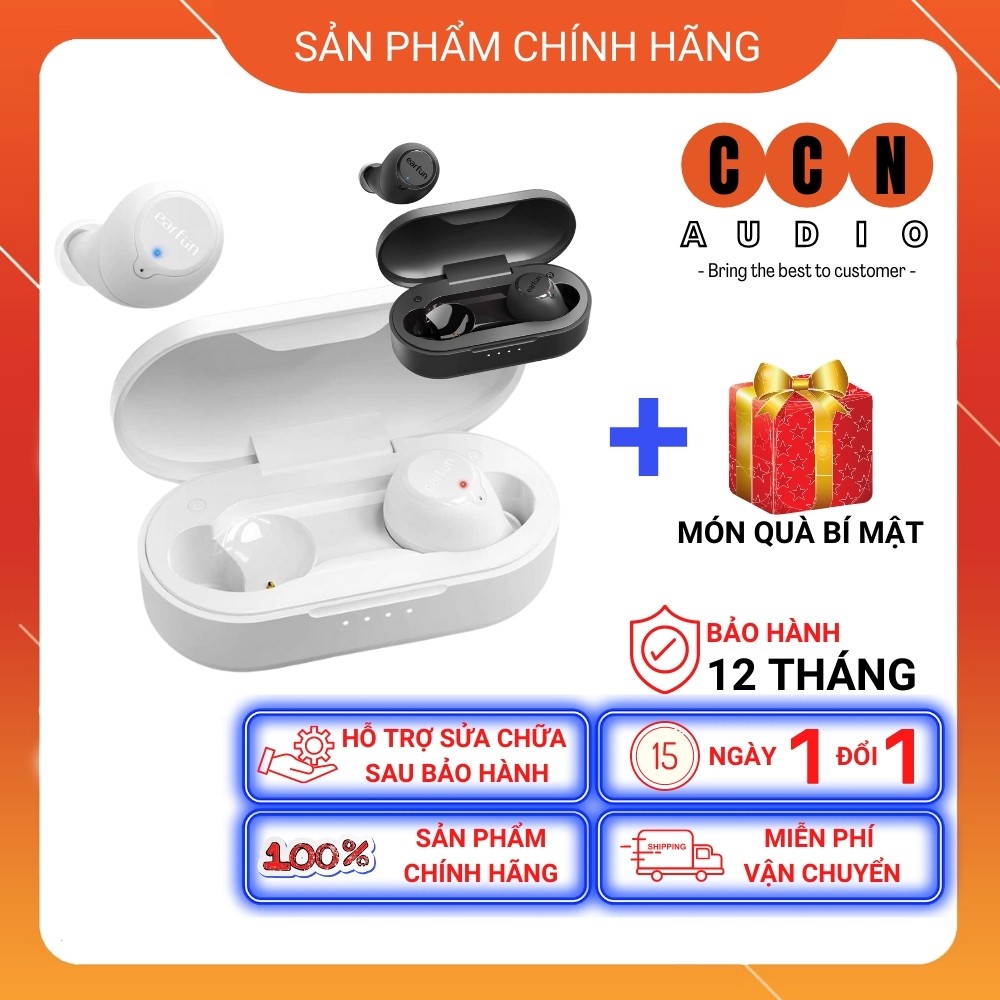 Tai nghe bluetooth Earfun Free TrueWireless âm thanh siêu hay, tai nghe không dây kiểu dáng độc lạ , thiết kế sáng tạo