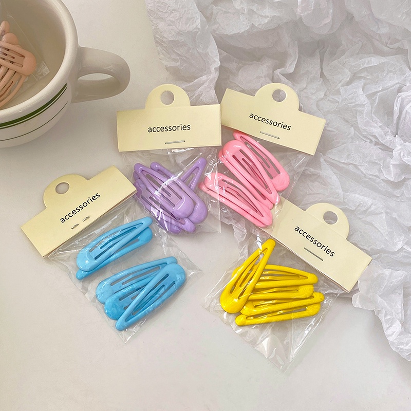 Set 5 Kẹp Tóc Màu Sắc Kẹo Ngọt Phong Cách Hàn Quốc