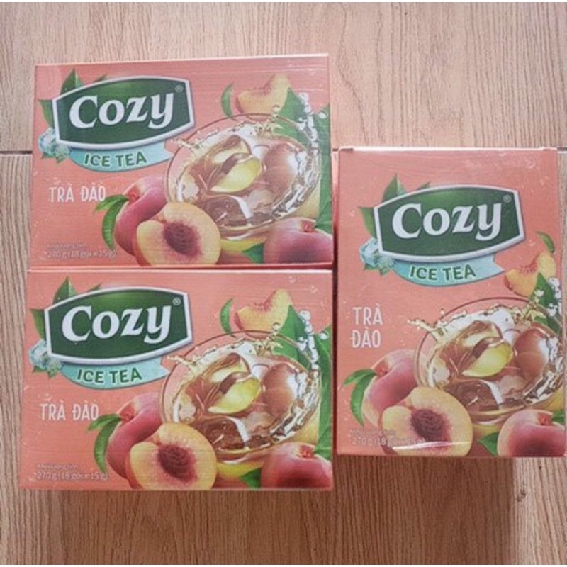 [Mã GROXUAN1 giảm 8% đơn 150K] Trà Đào Hoà Tan Cozy 18 gói *15gr