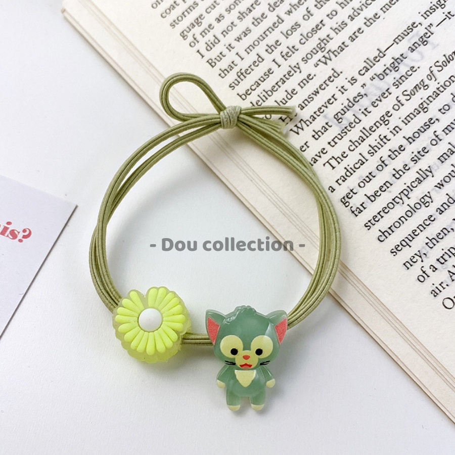 Dây Cột Tóc, Thun Cột Tóc Phát Sáng Họa Tiết Hoạt Hình Phong Cách Hàn Quốc Nhiều Màu - Mã DT018