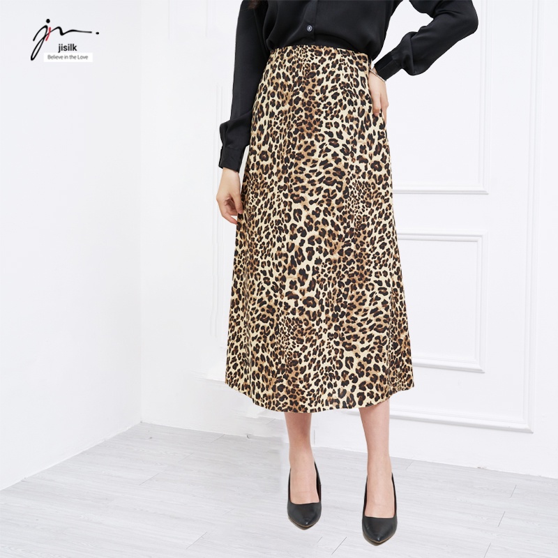 Chân váy công sở jisilk nữ lưng cao chữ a dáng dài bigsize lụa midi cao cấp Simplato L.CVD-01