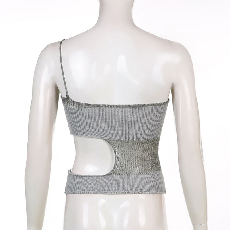 Áo Croptop Dệt Kim Không Tay Dáng Ôm Gợi Cảm Dành Cho Nữ