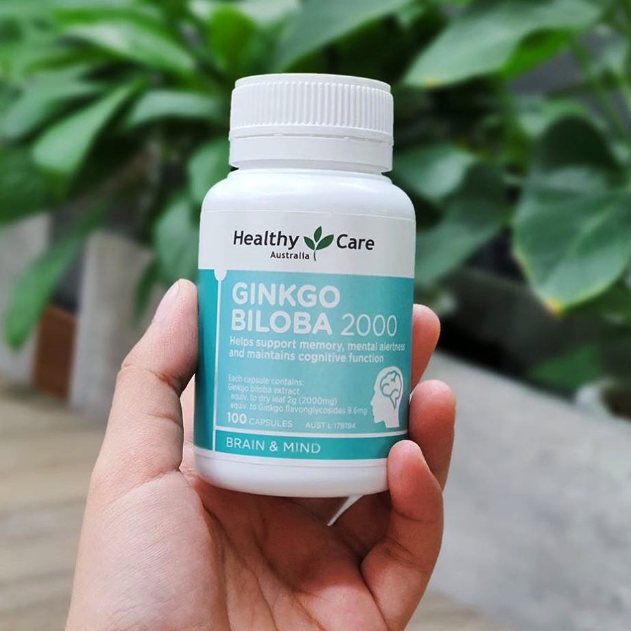 Viên uống bổ não Healthy Care Ginkgo Biloba 2000 - 100 viên